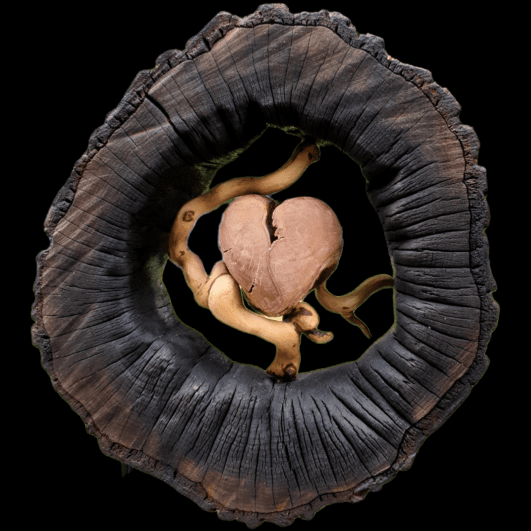 decoratie woodart hout kunst heartbeat
